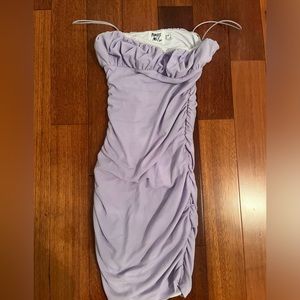 Princess Polly lavender scrunched mini dress